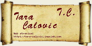 Tara Ćalović vizit kartica